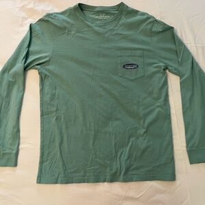 Vineyard Vines Men's sage Green Long Sleeve Shirt